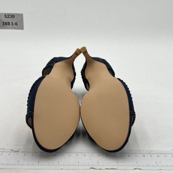 XYD Women's Sandals, Chic Peep Toe, D'Orsay Kitten Low Heels, Rhinestone Studs, - Picture 6 of 8